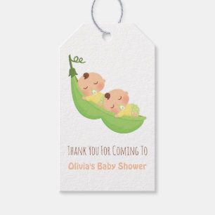 Slaap Peas in een Peul Twin Baby Shower Cadeautags Cadeaulabel
