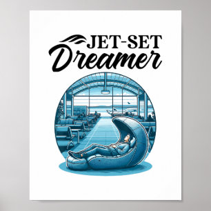 Slaap Pod Internationale Wereldreiziger Lucht Poster