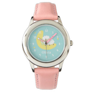 Slaap Schattig Lammetje op de Maan Kinderen Horlog Horloge