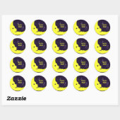Slaap strak, Man in de maan Ronde Sticker (Vel)