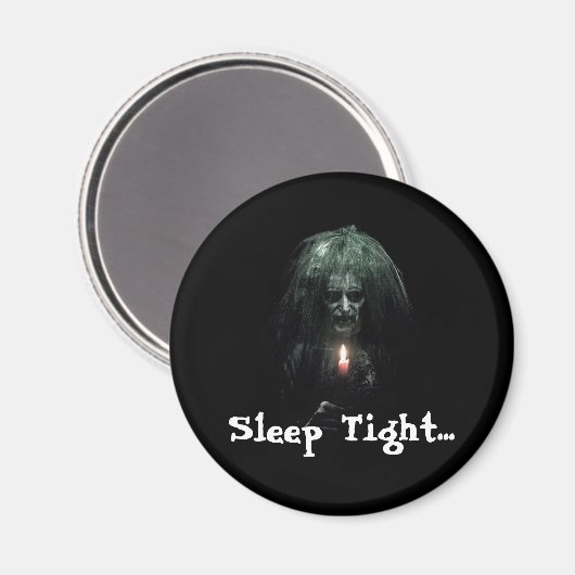 Slaap Tight. Scary Old Lady Magneet (Voorkant / Achterkant)
