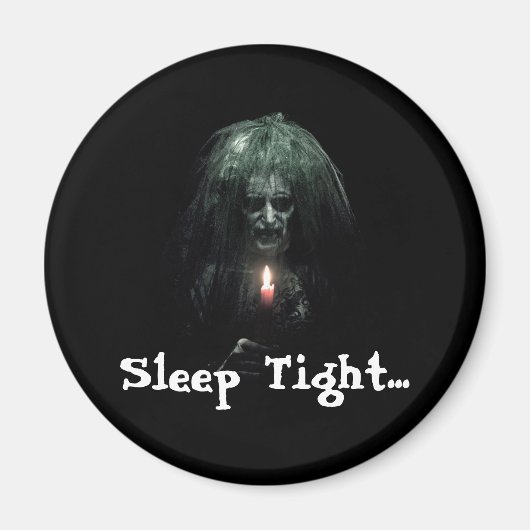 Slaap Tight. Scary Old Lady Magneet (Voorkant)