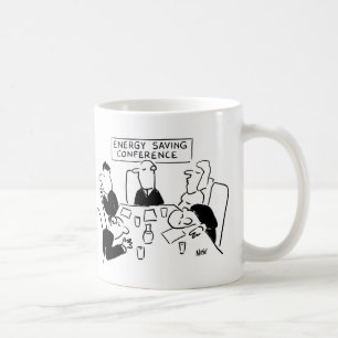 Slaap tijdens de Energiebesparingsconferentie. Mil Koffiemok