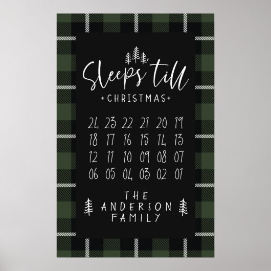 Slaap tot kerst moderne, minimalistische boerderij poster (Voorkant)