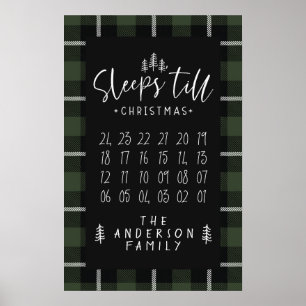 Slaap tot Kerstmis modern minimalistisch boerderij Poster
