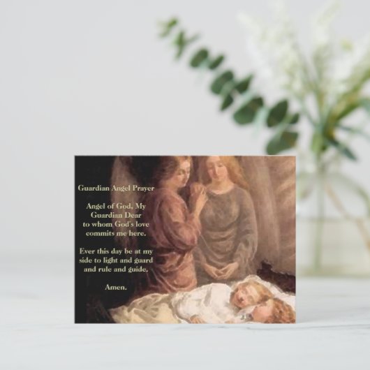 Slaap - Twee beschermengels en kinderen Briefkaart (Staand voorkant)