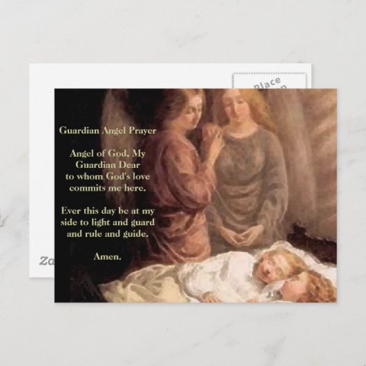 Slaap - Twee beschermengels en kinderen Briefkaart (Voorkant / Achterkant)