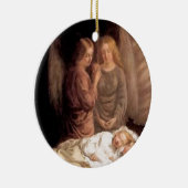 Slaap - Twee beschermengels en kinderen Keramisch Ornament (Rechts)