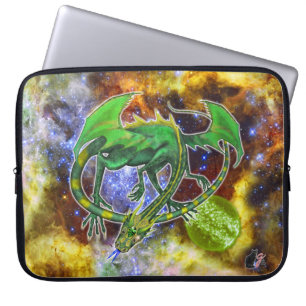 Slaap van Emerald Cosmic Dragon-laptop Laptop Sleeve