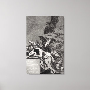 Slaap van Reason produceert monsters Canvas Afdruk