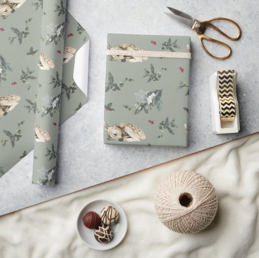 Slaap van Sage van Slaap- en winterFlora Cadeaupapier (Crafts)