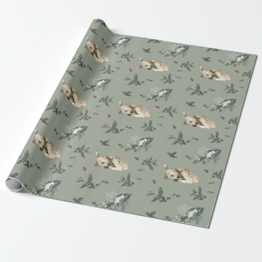 Slaap van Sage van Slaap- en winterFlora Cadeaupapier (Uitgerold)