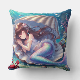 Slaap Zeemeermin Vierkant Kussen
