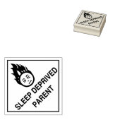 Slaapafhankelijke ouder 	rubberstempel (Gestempeld)