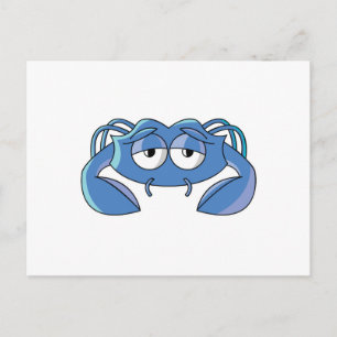 slaapblauwe krab briefkaart