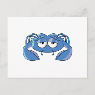slaapblauwe krab briefkaart