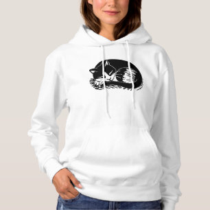 Slaapbuisje Kat Vrouwenblaasje Hoodie