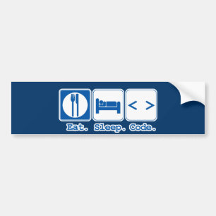 slaapcode (html) bumpersticker