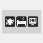 slaapcode rechthoekige sticker (Voorkant)