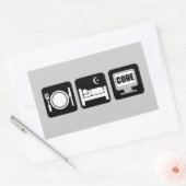 slaapcode rechthoekige sticker (Envelop)