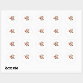 Slaapdieren met hart en vaatvrije dieren ronde sticker (Vel)