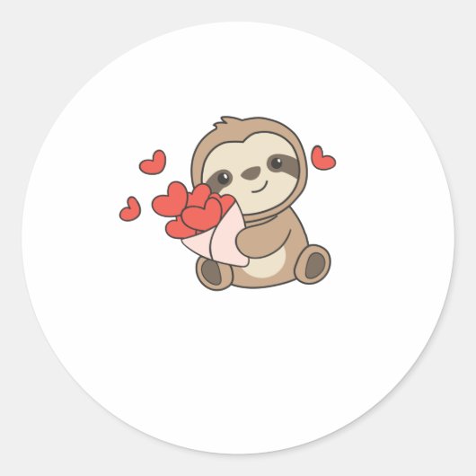 Slaapdieren met hart en vaatvrije dieren ronde sticker (Voorkant)