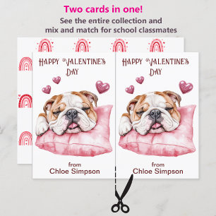 Slaapdronken Bulldog Jongen Valentijnskaart voor i Briefkaart