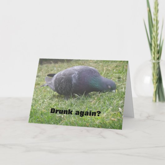Slaapduif Funny Custom Verjaardag Kaart (Voorkant)