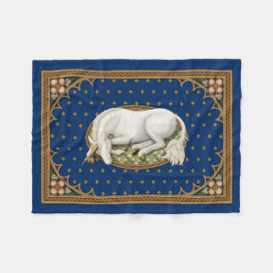 Slaapeenhoorn Royal Blue Middeleeuwen Fleece Deken