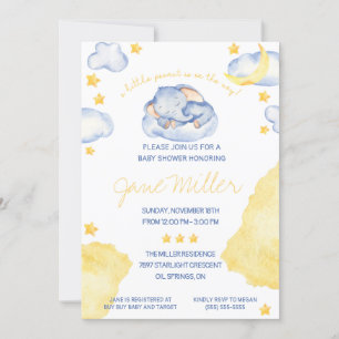 Slaapend Baby shower Kaart