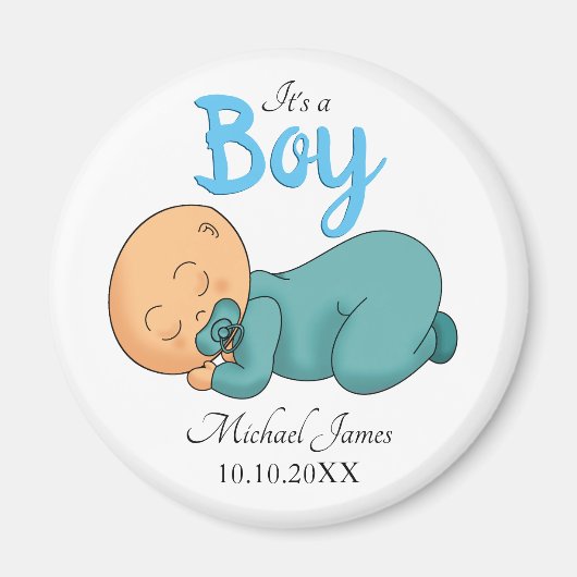 Slaapend Baby shower Magneet (Voorkant)