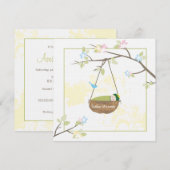 Slaapend Baby - Uitnodiging Baby shower (Voorkant / Achterkant)