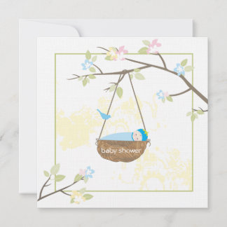 Slaapend Baby - Uitnodiging Baby shower