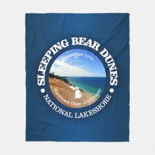 Slaapend Beer Dunes Fleece Deken