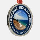 Slaapend Beer Dunes Metalen Ornament (Rechts)