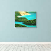 Slaapend Beer Dunes - Michigan Wrapped Canvas (Insitu (Houten vloer))