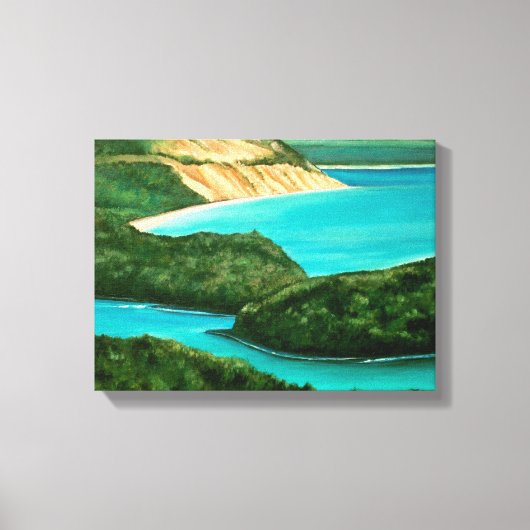 Slaapend Beer Dunes - Michigan Wrapped Canvas Afdruk (Voorkant)