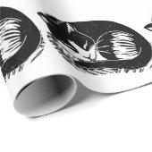 Slaapend buiskattenpatroon cadeaupapier (Rol Hoek)