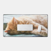 Slaapend gember bureaumat (Keyboard & Muis)