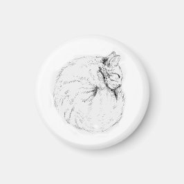 Slaapend Kat Magnet Magneet