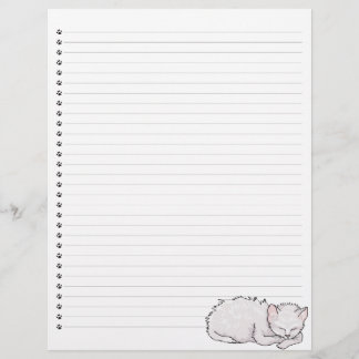 Slaapend Kat met letterhead