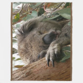Slaapend Koala Beer Grote vlooienbank Fleece Deken (Voorkant)