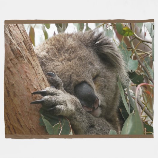 Slaapend Koala Beer Grote vlooienbank Fleece Deken (Voorkant (Horizontaal))