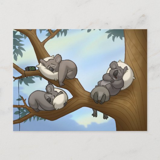 Slaapend Koala Briefkaart (Voorkant)