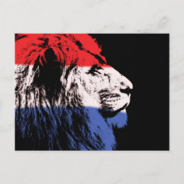 Slaapend leeuwenprofiel briefkaart
