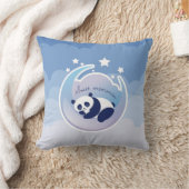 Slaapend Panda-blauw kussen (Deken)