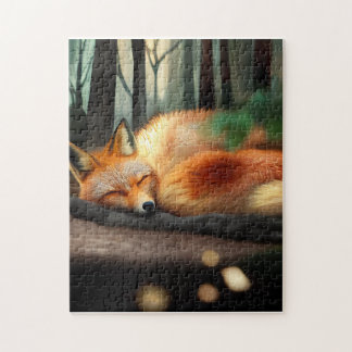 Slaapend ruw ruw bos Vixen Legpuzzel