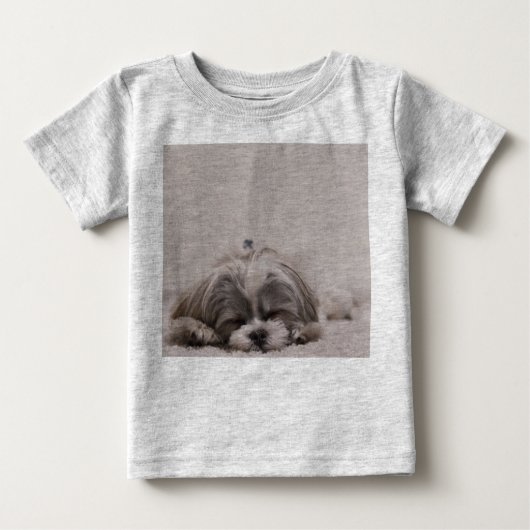 Slaapend sjiitisch Baby Shirt, slaaphond (Voorkant)