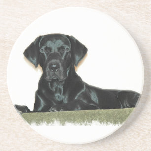 Slaapend zwart labrador Onderzetters