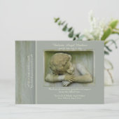 Slaapende Angel Bereavement Hartelijk dank Bedankkaart (Staand voorkant)